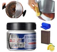 Stainless Steel Cleaning Wax, Stainless Steel Polishing Wax, 3 in 1 Stainless Steel Cleaning Wax, Multifunctional Cleaning Metal Polishing Wax, Stainless Steel Cleaner&Polish for Appliances (1pcs)