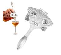 Stainless Steel Cocktail Strainer - High Density Smooth Pouring Drink Filter Tool with Ergonomic Grip for Beverage Mixing Preparation | Ideal for Home Bar Restaurant Party Beverages Crafting Use