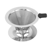 Stainless Steel Coffee Dripper | Reusable Double Mesh Sieve for Pour Over Coffee | Non - Clogging Design for Home/Office/Travel | Dishwasher Safe (1-2 cups)
