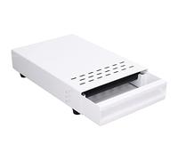 Stainless Steel Coffee Knock Box Drawer | 0.06" Thick Oxidation - Proof for Easy Disposal | Coffee Grounds Box for Home/Office/Cafe | Grip Feet & Rubber Bar (Blanche)