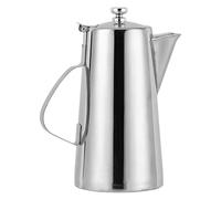 Stainless Steel Coffee Pot - 9.25 Inch Large Capacity Kettle | Silver Durable Beverage Server - 2l Heat Resistant Stainless Steel Coffee Pot for Cafes Restaurants Hotels Tea Bars and Home Use