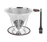 Stainless Steel Coffee Sieve | 304 Food Grade Reusable Cone Sieve for 1-6 Cups | Permanent Mesh Sieve for Pour Over Coffee/Cold Brew/French Press