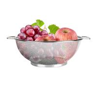 Stainless Steel Colander - Mesh Kitchen Strainer, Portable Cooking Tool with Firm Hold, Ergonomic Culinary Device with Smooth Fit, Dining Accessory Practical Styling, Basket for Fruit