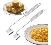 Stainless Steel Corn Stripping Tool, Ergonomic Corn on The Cob Stripper Tool Suitable for Home Kitchens, Restaurant Chefs Outdoor Dining Enthusiasts (2 sets)