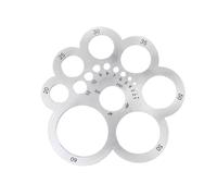 Stainless Steel Corner Rounder - Leather Cutting Ruler - Leathercraft Tool | Corner Cutter Circle Drawing Template Leathercraft Woodworking Sewing DIY Drawing Drafting Craft Projects