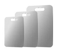 Stainless Steel Cutting Board - 3-Piece Non-Slîp Honeycomb Meat Chopping Board Set | Double-Sided Duřable Boards For Kitchen Camping | For Vegetables, Fruit, Cheese, BBQ