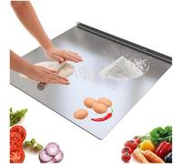 Stainless Steel Cutting Board Set - 304 Large 19,7 "x23,6" avec Rolling Pin & Non-Slip Mat for Meat Vegetables Bread Baking - Durable Kitchen Essential