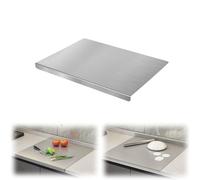 Stainless Steel Cutting Board with Lip for Kitchen, Stainless Steel Counter Top Cutting Board, Durable Metal Chopping Boards for Meat, Vegetables & Food Prep (30 * 40 cm (11.81 * 15.75 inch))