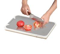Stainless Steel Cutting Boards, Double Sided PP and Steel Chopping Board, Non Slip Carving, for Meat, Cheese, Vegetables, Bread, for Home, Cooking, Food Prep, Countertop
