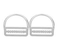 Stainless Steel D Ring, Bent Style Weight Belt Keeper, 304 Stainless Steel, Silver for 2in Webbing Harness Diving Outdoor Sports