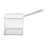 Stainless Steel Deep Fry Basket | Heavy Duty Food Strainer for French Fries/Onion Rings/Chicken | Mini Chips Basket with Handle for Home & Restaurant | 10.5x10.5x9.5cm