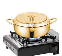 Stainless Steel Deep Fryer Stove Tops, Frying Pot with Draining Baskets | Restaurant Deep Fryer for Home Kitchen Restaurant Apartment Barbecue Cooking French Fries Fried Chicken Chips