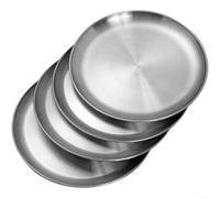 Stainless Steel Dinner Plates 10 Inch Rust pour proof Stainless(4)