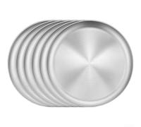 Stainless Steel Dinner Plates 10 Inch Rust pour proof Stainless(6)