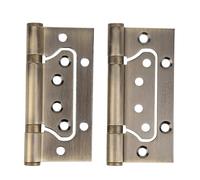 Stainless Steel Door Hinge | Quiet Bearing for Smooth Opening/Robust Hardware for Furniture/Cabinet | Flat Open Design, Green Bronze Finish