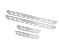 Stainless Steel Door Sill Protector Strips for A6 4F2 C6 Saloon for Sedan 2004-2011, 4pcs Welcome Pedal Kick Plates Scuff Guard Accessory(Silver)