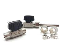 Stainless Steel Double Ferrule Ball Valve 6mm 8mm 10mm 12mm 14mm 16mm 1/4" 3/8" 3/4'' 1/2"(3/4")