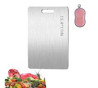 Stainless Steel Double Sided Chopping Board, Food Grade Stainless Steels Cutting Boards for Kitchen, Double-Sideds Chopping Boards for cutting Meat, Fruit, Vegetables (L)