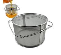 Stainless Steel Double Sieve, Honey Strainer, 9.4 Inches Extensible Filter with Sliding Arms, Food Grade Mesh, Heavy Duty Tool with Professional Style, Sieve for Beekeeping and Kitchen