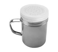 Stainless Steel Dredge, Shaker with Lid Fine Mesh Seasoning Dispenser, Rustproof Salt Pepper Powder Shaker for Cooking Baking Kitchens Cafes Food Prep Stations Restaurants 5.5x8.2cm