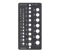 Stainless Steel Drill Bit Gauge for 1/16 to 1/2 Inch Sizes - 29 Hole Size Checker with Imperial and Metric Markings and 1/64 Inch Increments for Unmarked Bits