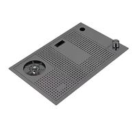 Stainless Steel Drop-In Kitchen Sink with Glass Rinser - 23.6 x 15 Inch Single Bowl Sink with Soap Dispenser for Kitchen, Restaurant, and Bar Use(A)