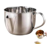 Stainless Steel Dual Spout Fat Separator, Cool Touch Handle Grease Strainer for Gravy, Broth, Soup, Stew & Hot Pot, Kitchen Meat Sauce Separator (1500ml)