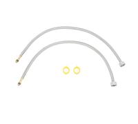 Stainless Steel Faucet Supply Line 23.6in | Universal Interwoven Water Hose for Bathroom Sink/Kitchen Sink/Toilet | Tarnish - Inhibiting Hot & Cold Water Connector, 2 - Pack