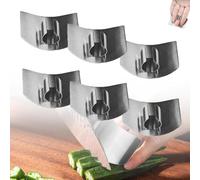 Stainless Steel Finger Guard, 2025 New Finger Protector for Cutting Food, Fingers Guards Safe Slicing Tool, Suitable for Cutting, Chopping, Dicing, Slicing, and Other Operations (A01-6PC)