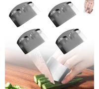 Stainless Steel Finger Guard, 2025 New Finger Protector for Cutting Food, Fingers Guards Safe Slicing Tool, Suitable for Cutting, Chopping, Dicing, Slicing, and Other Operations (A02-4PC)