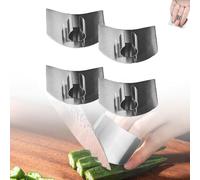 Stainless Steel Finger Guard, 2025 New Finger Protector for Cutting Food, Fingers Guards Safe Slicing Tool, Suitable for Cutting, Chopping, Dicing, Slicing, and Other Operations (A01-4PC)