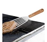 Stainless Steel Fish Spatula - 31.5x8.7 Cm Resistant Slotted Blade Beveled Edge Lightweight Build Ergonomic Grip Precision Control Turner, Smooth Food Release Tool | Frying Grilling Pan Cook