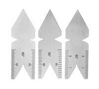 Stainless Steel Fishtail Center Gauge | 3-piece Screw Thread Pitch Gauge Tool For Metalworking, Layout Marking, Repair, Maintenance, Model Making, And Craft Projects, Precision Instrument