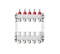 Stainless steel floor hot manifold kit, including 3/4 "* Φ 16mm, 3/4" * Φ 20mm * brass adapter for hydraulic radiant heating(5way)