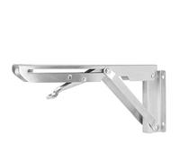 Stainless Steel Folding Bracket | 277g Robust Support for Wall Shelves / Closet Organizers / Kitchen Storage | 10 Inch Adjustable Triangular Bracket, Non - Corrosive