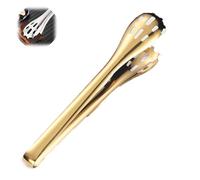 Stainless Steel Food Clips, Ergonomic Grip, Versatile Kitchen Tongs, Heat Resistant Kitchen Tool, 304 Stainless Steel Sturdy Design for Grilling Cooking and Buffet (gold large)