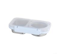 Stainless Steel Food Container 400ml 2 Section Stainless Steel(Blue)