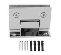 Stainless Steel Frameless Glass Door Hinge | 90 Degree Auto - Closing for 8-12mm Doors | Bathroom/Shower Door Hinge, 140lb Capacity