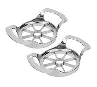 Stainless Steel Fruit Cutter | 304 Grade Quick Cut Tool for Pears/Fruit/Peaches | 8 Equal Pieces in Seconds | 3.5 Inch Maximum Cutting Size | 2 Pack Kitchen Gadgets