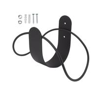 Stainless Steel Garden Hose Bracket Wall Mount Heavy Duty Rustproof Garden Hose Storage Holder Easy Installation Hose Hanger for Garden Garage Workshop Outdoor Use (Black)