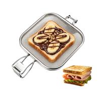 Stainless Steel Grill Basket - Square Sandwich Toast Cookware Cage Holder | BBQ Vegetable Grilling Basket for Birthday Vegetable Cooking Meat Campfire Camping