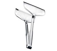 Stainless Steel Grill Tongs, Food Cooking Spatula, Non-Slip Handle with Precision Grip Feature, BBQ Tweezers Tool, Outdoor Gadget with Heavy Duty Build, Barbecue Accessory for Bread and Meat