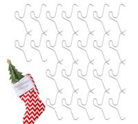 Stainless Steel Hangers, No Drill Wall Hooks, 24 Piece Outdoor Clip Set for Bricks Sturdy Metal Siding Clips with Secure Grip, Picture Decor Organizer with Easy Attachment, Holiday Wreath Lights Usage