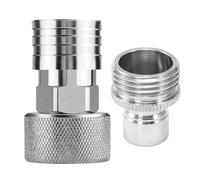 Stainless Steel Hose Adapter, Rustproof Fitting, 1.89x1.18x1.18 Inches Connector with Precision Design Material, Watering Tool with Heavy Duty Build, Hose Adapter for Home and Garden Use
