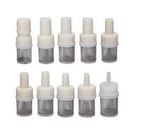 Stainless Steel Hose Barb Filter 10 PCS 4~20mm Hose Water Pump Protection Aquarium Fish Tank Pagoda Joint Garden Irrigation Tube Adapter(12mm)