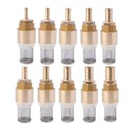 Stainless Steel Hose Barb Filter 3 PCS 6~19mm Hose Check Valve With Filter Water Pump Foot Garden Irrigation Pipe One-way Aquarium Brass Fittings(12mm)