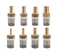 Stainless Steel Hose Barb Filter 4 pc 6~19mm Hose Filter Car Wash Garden Irrigation Filters Brass Strainer Sprayer Pump Filtering Net Stainless Steel Mesh(12mm)