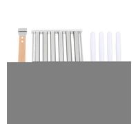 Stainless Steel Hot Dog Roller | 6 Stick Design for 5 Hot Dogs/Sausages/Bratwursts | Detachable Grill Rack with Long Wood Handle & 4 Skewers (18x15x15cm/7.1x5.9x5.9in)