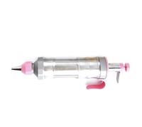Stainless Steel Icing Dispenser with Nozzles for Cake Decorating DIY Baking | Durable Stainless Steel Icing Dispenser Tool with Nozzles for Home Baker Cake Decoration Projects Pink