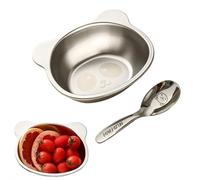 Stainless Steel Kids Plates, 450ml Fun Animal Children's Rice Bowls, Safe and Lightweight Feeding Serving Plates for Kids, Ideal Camping Plates, Stainless Steel Plates for Children’s Meals and Snacks